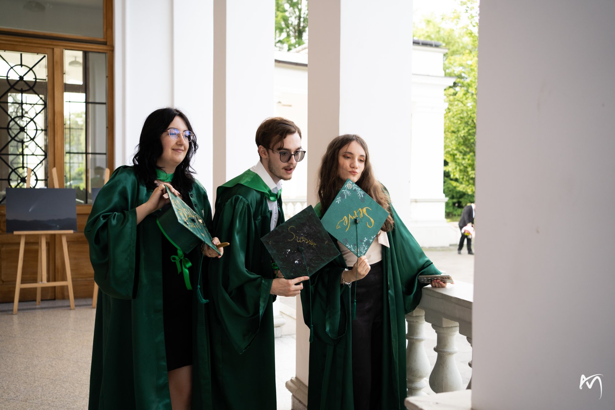 Graduates with decorated caps